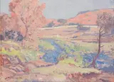 Rooiplaat by Jacobus Hendrik Pierneef, oil on artist’s board, sold Jul 2023