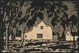 Wonderboom-Noord, Pretoria (Nilant 43) by Jacobus Hendrik Pierneef, linocut on paper, sold Jul 2023