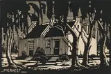 Buccaneer's Club, Pretoria (Nilant 27) by Jacobus Hendrik Pierneef, linocut on paper, sold Jul 2023