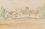 Old House in Bredasdorp, KP by Jacobus Hendrik Pierneef, watercolour and pencil on paper, sold Jul 2023