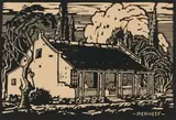 Vrymesselaarssaal, Oud-Pretoria (Nilant 28) by Jacobus Hendrik Pierneef, linocut on paper, sold Jul 2023