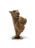 Dylan Lewis, Lioness Bust Maquette (S216), bronze with with a light brown patina, on a metal base