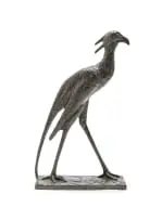 Gerard De Leeuw, Secretary Bird, bronze with a dark brown patina