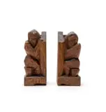 Lippy (Israel-Isaac) Lipshitz, The Genies (Book-ends), carved wood