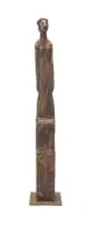 Deborah Bell, Sentinel I, bronze with brown patina