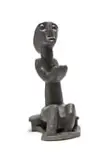 Sydney Kumalo, Seated Zulu Maiden (SK124), bronze with a dark brown patina