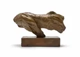 Running Fragment Maquette (S156) by Dylan Lewis, bronze with a light brown patina, on a bronze base, offered Jul 2023