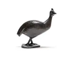 Gerard De Leeuw, Guinea-fowl, bronze with a dark brown patina