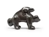 Percy Konqobe, Chameleon, Mother and Child, 1989, bronze with a black and dark brown patina