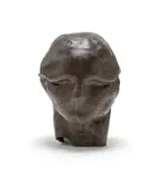 Rhona Stern, Head of a Man, bronze with a brown and green patina