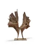 Wilfred Delporte, Flight Form, steel with burnt patina