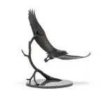 Robert Leggat, Bateleur (Terathopius Ecaudatus), bronze, on a marble base