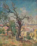 Cape Town View by Gregoire Boonzaier, oil on canvas laid down on board, sold May 2023