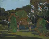 Clément Sénèque, Gardens, Durban, oil on board