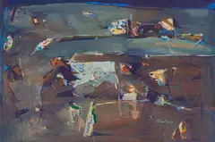 Nico Roos, Abstract Composition, gouache on paper