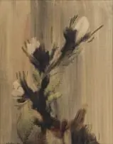 Taffy (Matthew) Whippman, Proteas, oil on canvas laid down on board