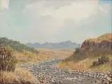 Roy Taylor, Umkumaas (sic) River Natal Interior, oil on canvas laid down on board