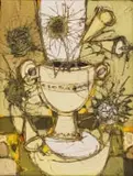 Aileen Lipkin, Abstract Still Life, oil on canvas