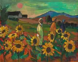 James Thackwray, Women in a Sunflower Field