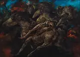 Karin Jaroszynska, Horse Rider, oil on canvas