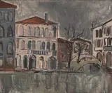 Wim Blom, Villas, oil on wood panel