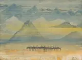 Gordon Vorster, Springboks, mixed media on board