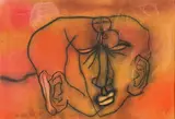 Fikile Magadlela, Abstract Face, pastel on paper