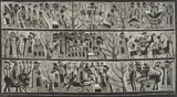 Azaria Mbatha, Biblical Scenes, linocut on paper