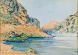 Walter Battiss, Paul Kruger Dam; Rustenburg, watercolour on paper