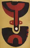 Hannes Harrs, Abstract Composition, woodcut on paper