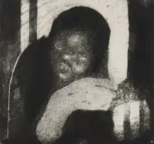 Cyprian Shilakoe, The Blind, etching and aquatint on paper