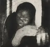 Cyprian Shilakoe, The Blind, etching and aquatint on paper