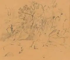 Harry Stratford Caldecott, Bushveld, pencil on paper
