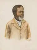 Simoni Mnguni, Portrait of a Bearded Man, watercolour on paper