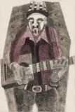 Vincent Baloyi, Guitarist, pen and ink on paper