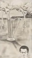 Fikile Magadlela, A Dirge for my Brother, ink and pencil on paper