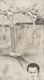 Fikile Magadlela, A Dirge for my Brother, ink and pencil on paper