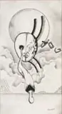 Fikile Magadlela, Moon and Figures, ink and pencil on paper
