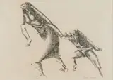 Ezrom Legae, Mother and Child, pencil on paper