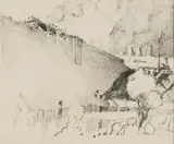 Clément Sénèque, Shongweni Dam, lithograph on paper