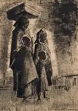 Ernest Ullmann, Mother and Children, monotype on paper