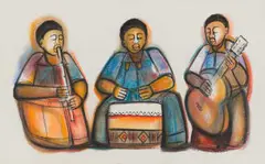 Godfrey Ndaba, Musicians, pastel on paper