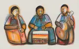 Godfrey Ndaba, Musicians, pastel on paper