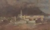 George Salisbury Smithard, Minaret, watercolour on artist's board