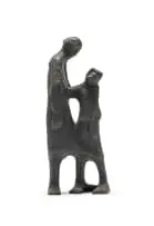 Eric Mbatha, Mother and Child, bronze with black patina
