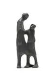 Eric Mbatha, Mother and Child, bronze with black patina
