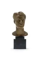 Gerard De Leeuw, Head, bronze on wooden base