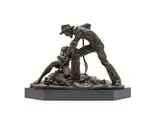 Tienie Pritchard, Miner, bronze on granite base