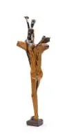 Bhekisani Manyoni, Two Figures, carved wood