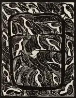 Design by John Muafangejo, linocut on paper, offered Mar 2023